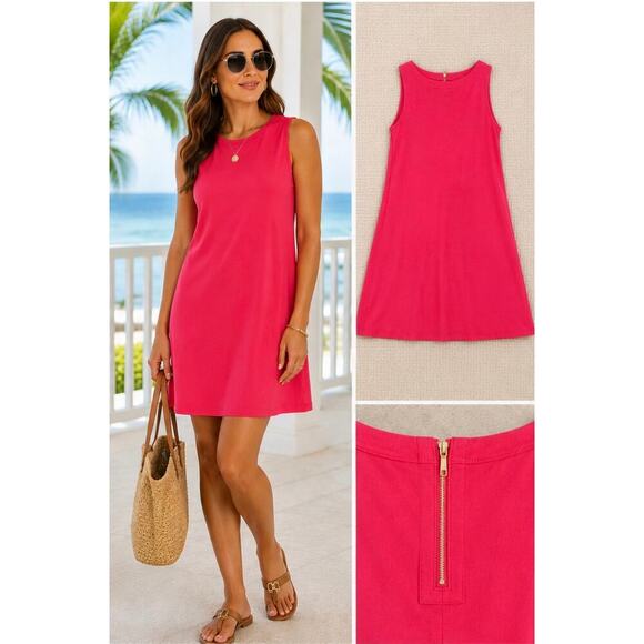 Tommy Bahama Dresses & Skirts - Tommy Bahama Sleeveless Shift Dress Pink Red Coastal Resort Vacation Small New